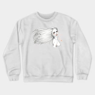 Smiling Beautiful Woman Crewneck Sweatshirt